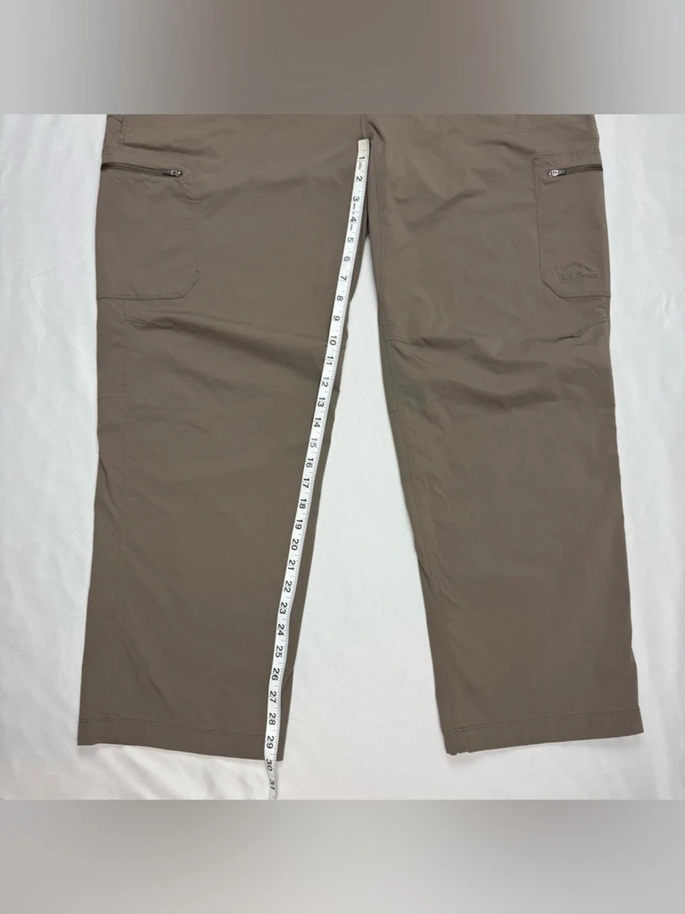 LL Bean Mens Cresta Hiking Pants 38 x 30 Standard Fit Dark Cinder Nylon B2